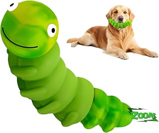 Indestructible Dog Toys for Aggressive Chewers, Tough Toy | Chew Toys for Large and Medium Dogs, Squeaky Rubber & Beef-Flavored Nylon, Dental Care, Boredom & Anxiety Relief