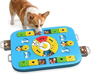 Dog Puzzle Toy, Treat Dispensing Dog Enrichment Toys, Blue | Interactive IQ Brain Stimulation, Slow Feeder Treat Dispenser, Non-Slip Durable, For Small Medium Large Dogs Cats Puppies