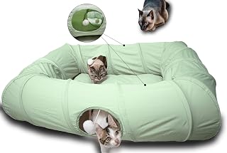 XxingSheep Interactive Cat Tunnel for Indoor Cats Multi Entry Cat Toy | Ideal for senior cats, kittens and small pets that may prefer easier access compared with traditional tunnels