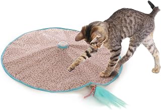 SmartyKat Hidden Hijinks Toy for Indoor Cats & Kittens, Electronic Interactive Motion Toy, Featuring Teaser Wand, Plus Replaceable Batteries Included