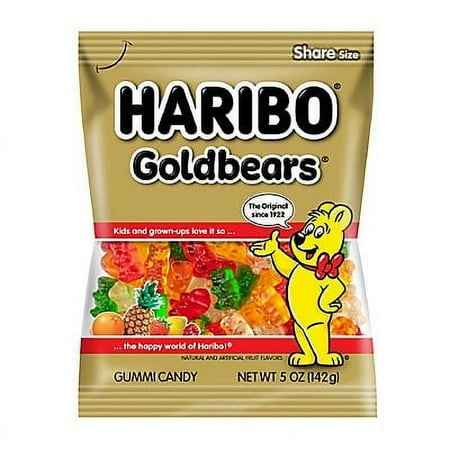 Haribo Gold Gummi Bears, 5 oz (Pack of 12)