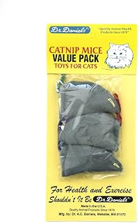 Dr. A.C. Daniels 3 Count Catnip Mouse Pet Toy