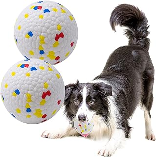 Dog Balls Toys for Aggressive Chewers (2 PCS) | Indestructible Durable Bouncy Floating Balls for Dogs to Fetch, Durable Solid Rubber Ball for Training Dog
