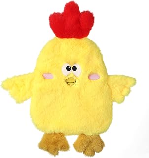 Tamu style Crinkle Chicken Dog Toy, No-Stuffing Squeaky Plush, 14 Inch | Embroidered chick face with soft polyester and reinforced stitching for fetch, toss and interactive indoor play