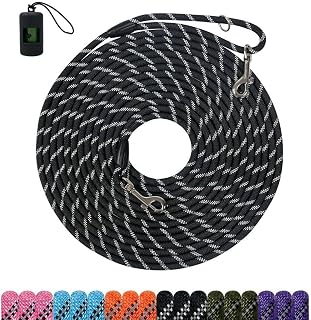 Long Dog Training Leash，Heavy Duty Reflective Rope Lead for Small Medium Large Dogs ，6FT 10FT 15FT 30FT 50FT for Training, Walking, Backyard, Camping