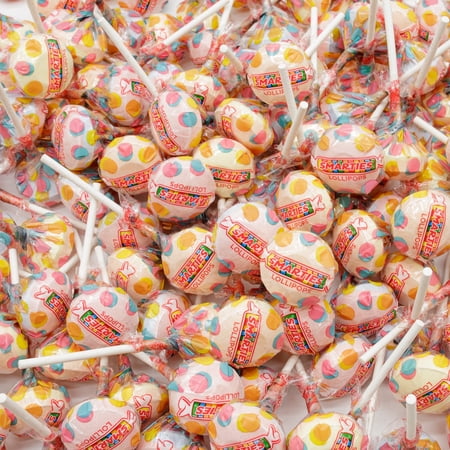 SMARTIES Lollipops 4 lb - Candy in Bulk Bag, Double Lollies, Fruit Flavored Suckers, Assorted, Individually Wrapped Pops