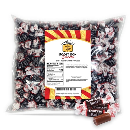 Tootsie Roll Midgees Individually Wrapped Bulk Classic Chewy Chocolate Taffy Candy (5 Pound)