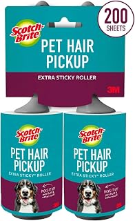 Scotch-Brite Pet Hair Extra Sticky Lint Roller,200 Sheets Total, 2 Pack | Designed for Removing Fur + Fluff on Couches, Clothes, Dog and Cat Beds, & More