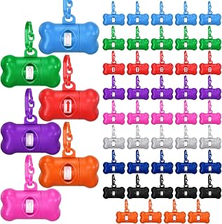 Zhehao 50 Pack Dog Poop Bag Holders for Leashes, Classic | Clip-on waste bag holders attach to leashes, belts, or pet gear for walks, travel, parks, homes, and pet businesses