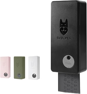 SVD.PET Dog Poop Bag Dispenser, Wall Mount Pet Waste Bag Dispenser Station | Weatherproof Outdoor or Indoor Bag Holder, Easy to Refill Magnetic Cover (Black, Dispenser only)
