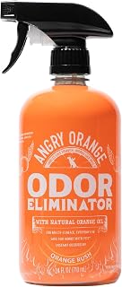 ANGRY ORANGE Pet Odor Eliminator for Dog and Cat Urine, Carpet Stains, and Strong Smells &ndash; NEW Orange Rush Scent &ndash; Citrus Cleaner with Natural Orange Oil &ndash; 24 oz