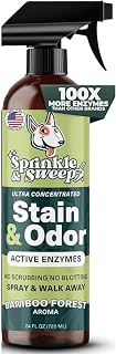 Sprinkle & Sweep: Pet Stain & Odor Enzyme Spray - 24oz - No Scrubbing Concentrated Formula, Dog & Cat Urine & Mess Destroyer, Carpet Spot Cleaning