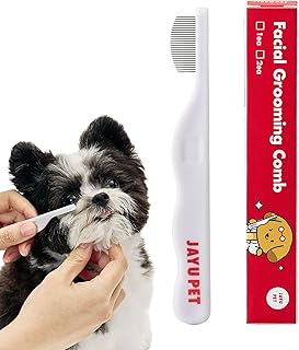 JAYU PET Facial Grooming Comb | Dog Eye Combs, Stress-free Eye Gunk Remover for Dogs & Cats, Pet Facial Brush, Cat Grooming Kit