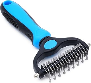 Dog Grooming Rake, Dog Brush for Shedding for Dogs and Cats | Deshedding and dematting, lifts undercoat fur and mats, ideal for long‑haired dogs and cats for home grooming