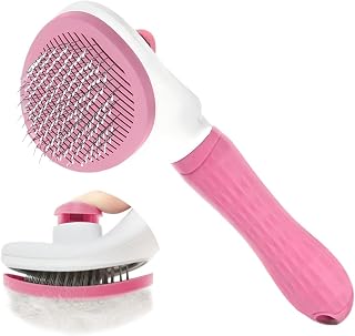 Cat Brushes for Indoor Cats, Soft Silicone Self Cleaning Pet Grooming Brush | For Dog, Bunny, Long or Short Hair &ndash; Removes loose fur, reduces shedding, and keeps coats healthy