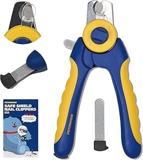 PETHROOM Professional Dog Nail Clipper with Safety Guard, Avoid Overcutting | Adjustable Cutting Length 1&ndash;3mm, Durable Stainless Steel Pet Nail Trimmer for Small Medium Dogs and Cats