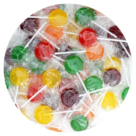 Lollipops Individually Wrapped Bulk, 5 Pound Bulk Candy (Approx 185 pcs.), Assorted Lollipop Flavors of Mixed Fruit Suckers