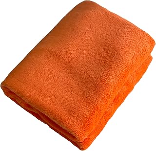 iMaylex Soft Puppy Flannel Fleece Blanket for Pet Dog Cat, Plush Microfiber, Cozy and Lightweight, Orange, Pet, 19 x 27 inch (50 x 70 cm)