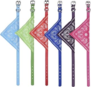 Cosmos Pet Bandana Puppy Dog Scarf Collar Neckchief with Adjustable Buckle for Dog Cat Decoration Pack of 6 (Small)