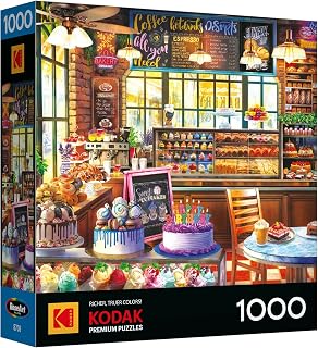 RoseArt Kodak Premium The Bakery 1000 Piece Jigsaw Puzzle for Adults | 19.25" x 26.625" Finished Size, Fully Interlocking Pieces, Poster Included, Made in USA