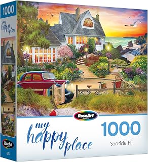 RoseArt - My Happy Place - Seaside Hill - 1000 Piece Jigsaw Puzzle for Adults