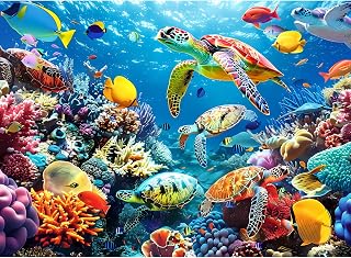 500 Piece Puzzle for Adults, Turtle Sea Animals Jigsaw Puzzles 500 Pieces | Birthday and Various Holiday Party for Family Adult, Funny Puzzle for Adults, 20.5x15 in