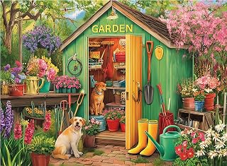 500 Piece Garden Puzzle for Adults, Dog Jigsaw Puzzle 500 Pieces for Adults | Eco-Friendly Recycled Paper &ndash; Fun & Challenging Family Game Gift for Friends and Family (20.5 x 15 in)