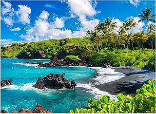 500 Piece Puzzles for Adults, Beach Jigsaw Puzzle 500 Pieces, Seaside Puzzles 500 Pieces for Adults, Ocean Jigsaw Puzzle, Funny Challenging Great Gift for Family Friends, 21 x 15 in