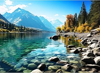 VOLUVOLU 500 Piece Puzzle for Adults,Glacier Park Jigsaw Puzzles 500 Pieces | Mountain Jigsaw Puzzle,Birthday Party for Family Adults Funny Puzzle