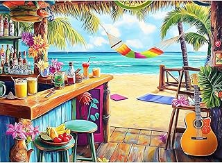 500 Piece Puzzle for Adults, Vacation Jigsaw Puzzle, Seaside Bar Puzzles 500 Pieces Birthday Party for Family Adults Funny Puzzle, Fun and Challenging Family Games 20.5&times;15 in