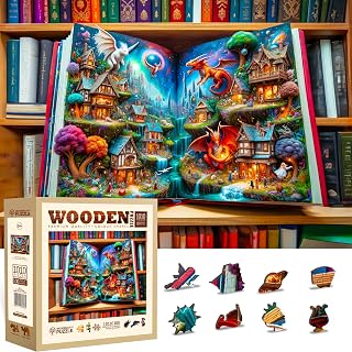 WOODEN.CITY Enchanted Tales 1000 Piece Puzzle | Wooden Puzzles for Adults | Jigsaw Puzzles 1000 Pieces Made in EU - Size 21.25 X 15.5 in | Magical Jigsaw Puzzle