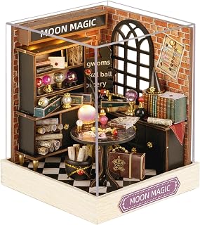 Flever Dollhouse Miniature DIY House Kit Creative Room with Furniture for Romantic Artwork Gift (Moon Magic)
