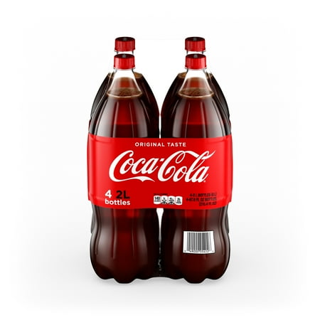 Coca-Cola Soda Soft Drink, 2 Liters, 4 Pack