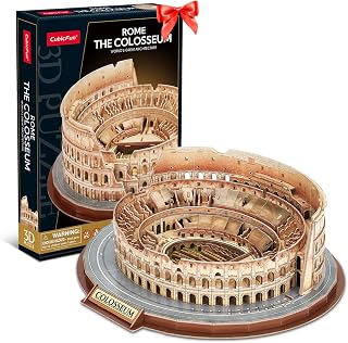 CubicFun Rome Colosseum 3D Puzzles for Adults Kids Model Kit, 163 Pieces | 163-Piece Rome Colosseum 3D Puzzles for Teen, Ideal for Family Activities, Home Decor Christmas Birthday Gifts
