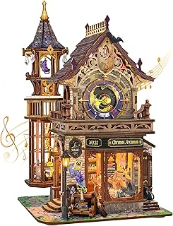 Time Magic Club Miniature House Kit 3D Wooden Puzzle for Adults | Book Nook Kit with 3‑Mode Interactive Micro‑World Model, Ideal Gift for Relaxation & Stress Relief, Ideal Home Decor