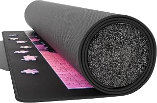 Premium Puzzle Mat - 26 x 47 Inches - Up to 1500 Pieces - Jigsaw Puzzle Roll Up Mat - Non Slip Rubber Bottom - Soft Polyester Surface - with Gift Packaging