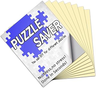 Preserve 8 X 1000 Piece Puzzle Glue Sheets, 32 Clear Saver Sheets, Peel and Stick Adhesive for No Stress and No Mess, Preserve Your Puzzle for Adults and Kids