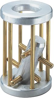 Bits and Pieces Metal Brain Teaser Puzzle - Torpedo Disentanglement Puzzle, 3D Assembly Puzzles for Adults