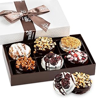 Barnetts 6 Chocolate Cookies Gourmet Gift Basket | Gourmet Chocolate Covered Candy, Food Delivery Baskets, Him and Her Treats