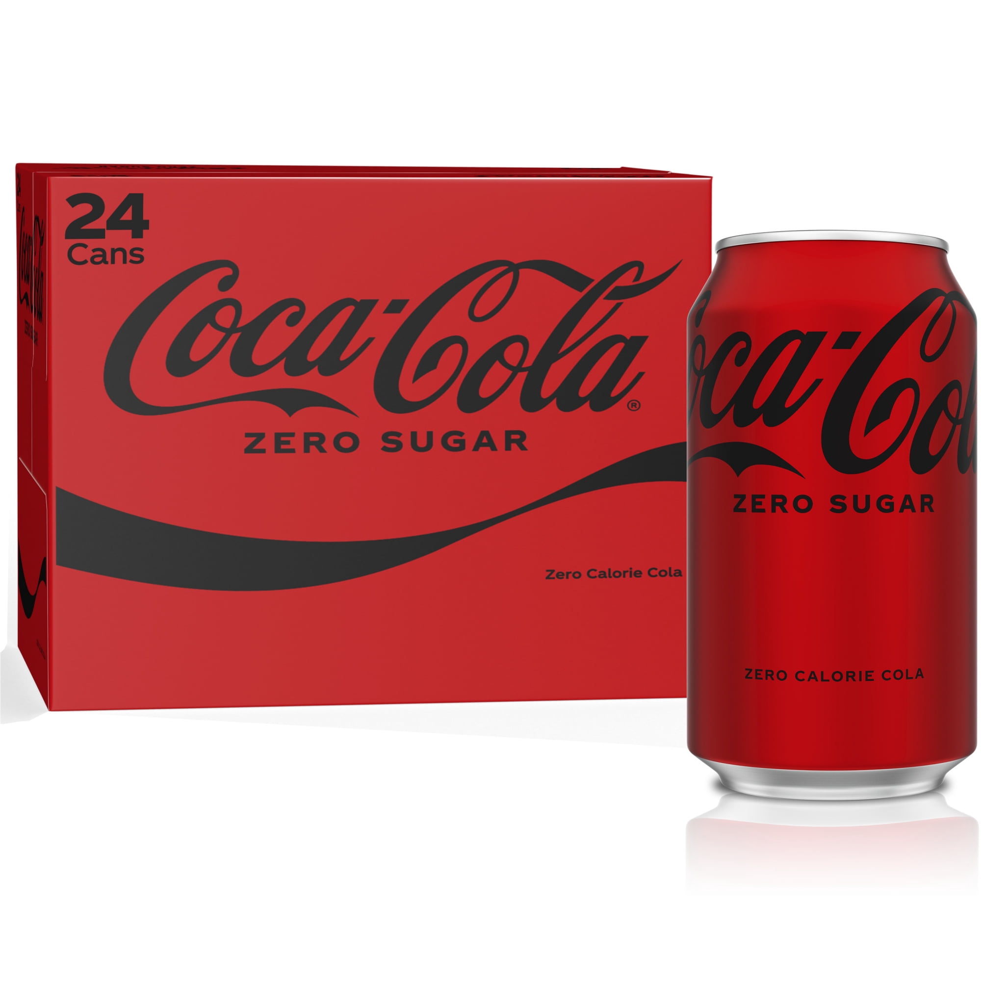 Coca-Cola Zero Sugar Soda Pop Cans, 12 fl oz, 24 Pack