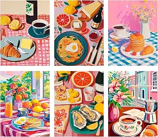 Leatrice 6 Pack Chic Diamond Painting Kits for Adults 5D Diamond Art Kits | Gem Dots Paintings,Round Full Drill Beginners,Women DIY for Home Kitchen Wall Decor 11.8 x 15.7 Inches
