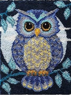 YOOTOM Owl Latch Hook Rug Kits for Adult,Needlework Wall Hanging Tapestry | 20"x15" pre-printed Rug Making Kits,DIY crochet rug hooking Wall Hanging Tapestry for kids
