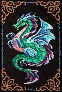YOOTOM Dragon Latch Hook Rug Kits for Adult,DIY Wall Hanging Tapestry | 20"x15" pre-printed Rug Making Kits,DIY crochet rug hooking Wall Hanging Tapestry Crafts for kids