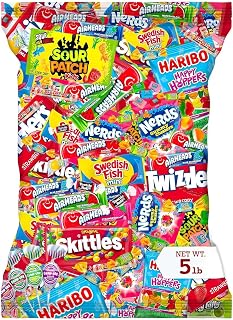 Bulk Candy Variety Pack - 5 lb - Bulk Individually Wrapped Candy- Candies - Trick Or Treat Candies - Pinata Filler Stuffers - Pinata Stuffers - Party Favors - July 4th