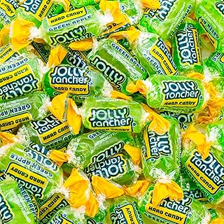 Hard Candy GREEN APPLE Original Flavor 1 lb - Bulk Bag, Individually Wrapped (74 Pieces)