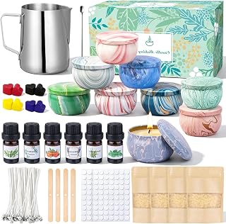 SUPERSUN Candle Making Kit for Adults, DIY Candle Making Supplies for Adults, Beginners, Include Beeswax, Candle Tins, Wicks, Essential Oils, Dyes, DIY Candle Making Set Gift for Christmas