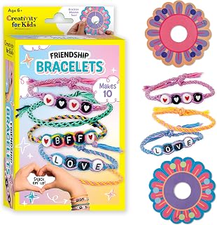 Creativity for Kids Best Friends Bracelets Mini Craft Kit: Create 10 Friendship Bracelets - Bracelet Making Kit, Great Summer Fun (Ages 6+)