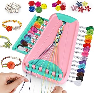 CEUCAL Bracelet Making Kit for Girls 8-12 - Friendship Bracelet Kit | String & friendship bracelet maker, 100 letter beads & 28 threads - DIY arts & crafts gift for girls 6-12
