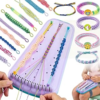 Chilpals Friendship Bracelet Making Kit-Innovative Leg Strap Design(Purple) | DIY String Bracelet Maker & Jewelry Craft Kits, Birthday Gifts Ideas for Girls Kids Ages 7 8 9 10 Year Old