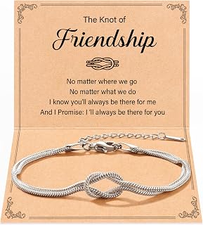 Tarsus Love Knot Friendship Bracelets, Best Friend Jewelry Gifts for Women | Friend Christmas Birthday Galentines Mothers Day Valentines Jewelry Friendship Gifts for Women Bff Bestie